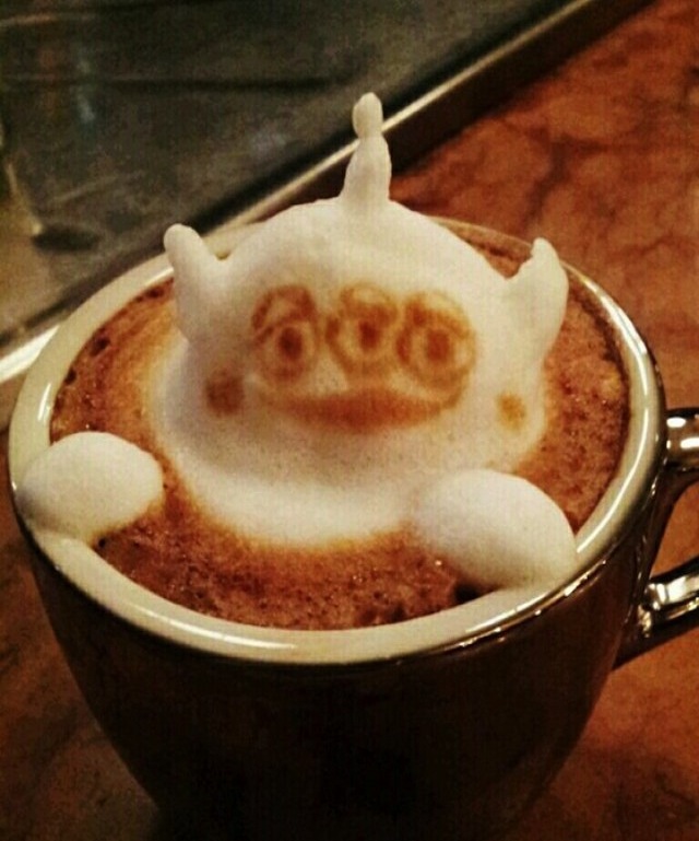 Alien-Top 15 Creative 3D Cafe Latte