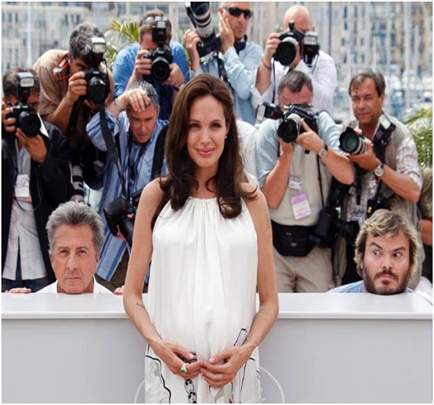 Jack Black and Dustin Hoffman Photobomb Angelina Jolie-Top Hilarious Celebrity Photobombs