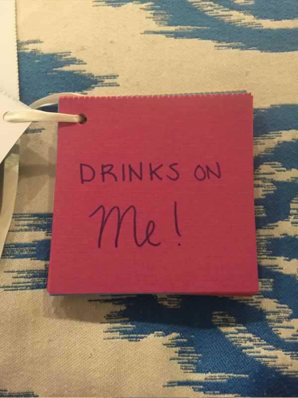 This Coupon that gets you free drinks-15 Awesome Coupons Made By This Girl For Her BF On Their Anniversary