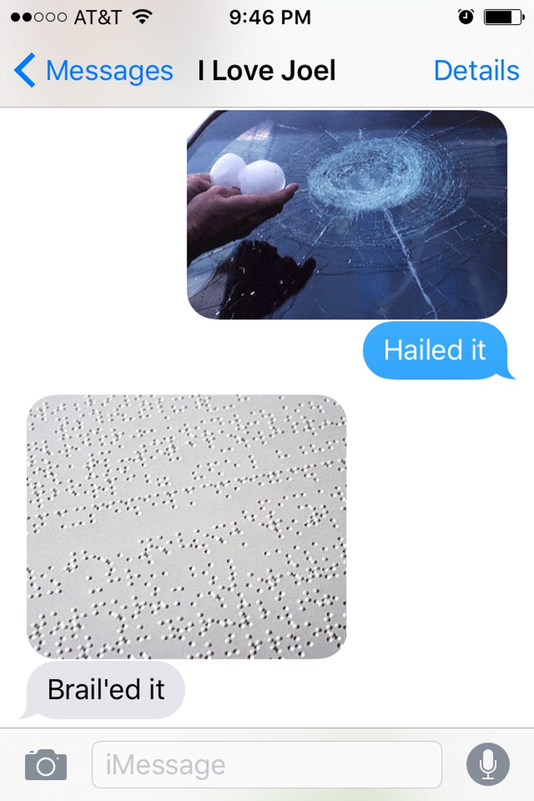 Brail'ed it-15 Hilarious Images Of A Couple's Pun Texting