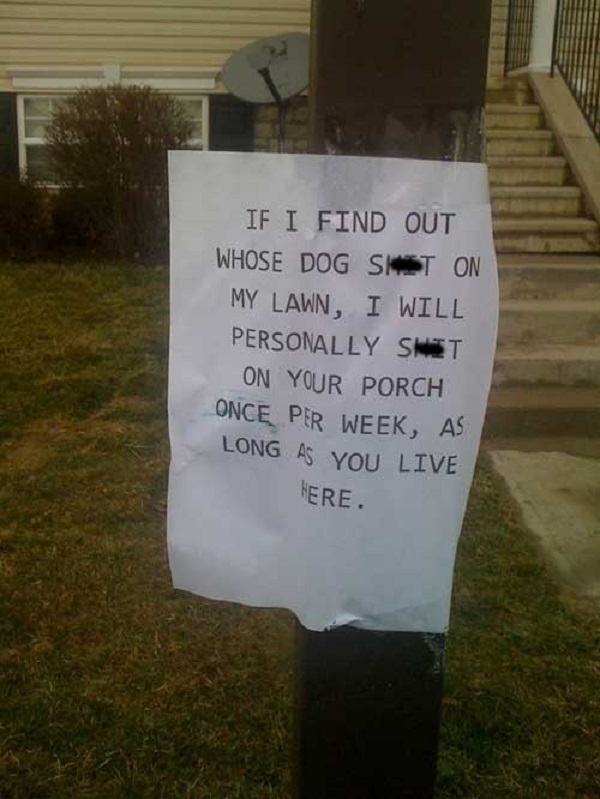 This Warning-15 Aggressive Notes Left For Stupid Neighbors