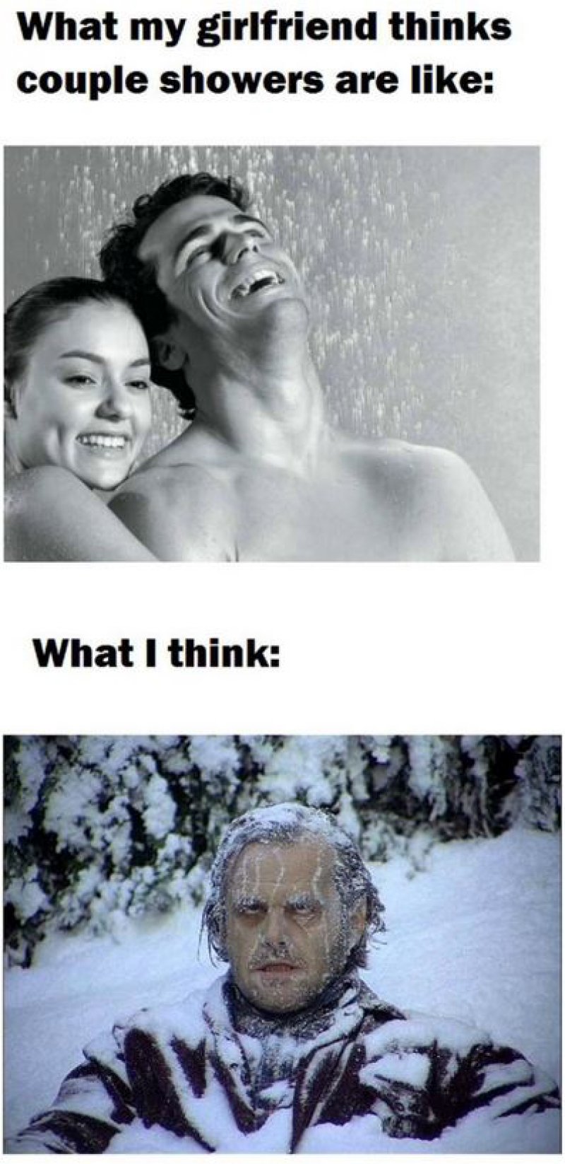 Couple Showers-15 Hilarious Differences Between What Your Girlfriend Thinks And Reality
