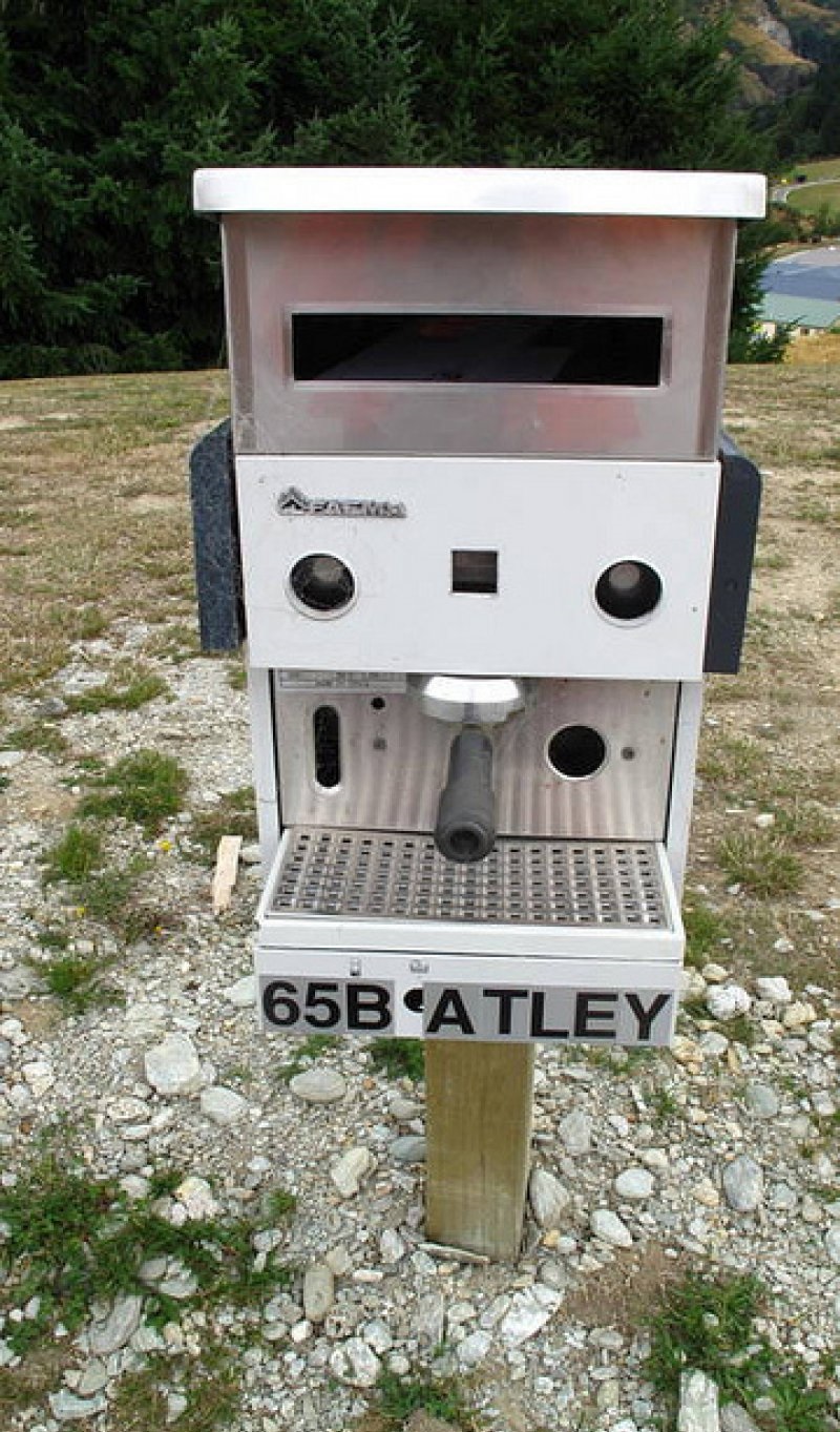Want Some Coffee?-15 Weirdest Yet Hilarious Mailboxes You'll Ever See