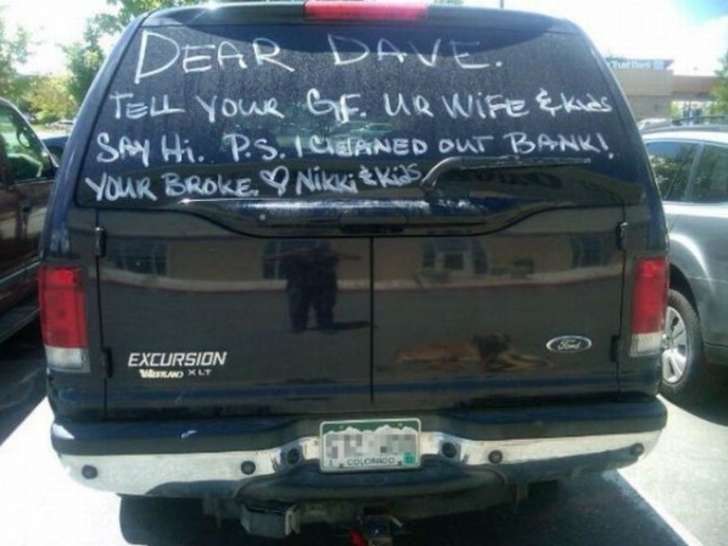 Shaming Boyfriend Publicly on His Car-15 Times Cheaters Got Owned By Their Partners