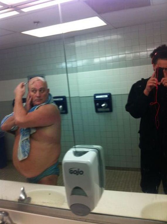 This Public Bathroom is My Home-15 Strangest Moments Ever Caught In Restrooms