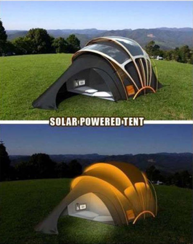 Solar-Powered Camping Tent-36 Strangest Gadgets That You Can Buy