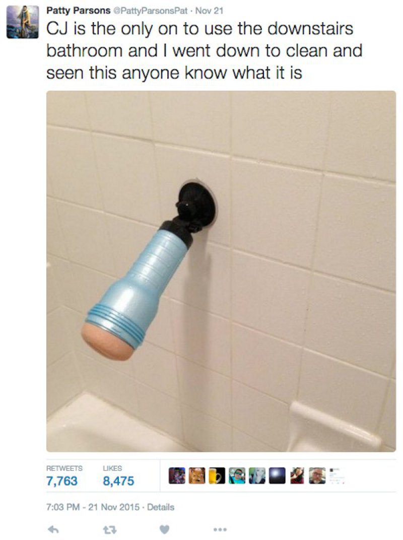 This is What the Mom Found in her Son's Bathroom-Mom Finds An Adult Toy In Her Son's Bathroom And Asks Twitter About It. (15 Images)