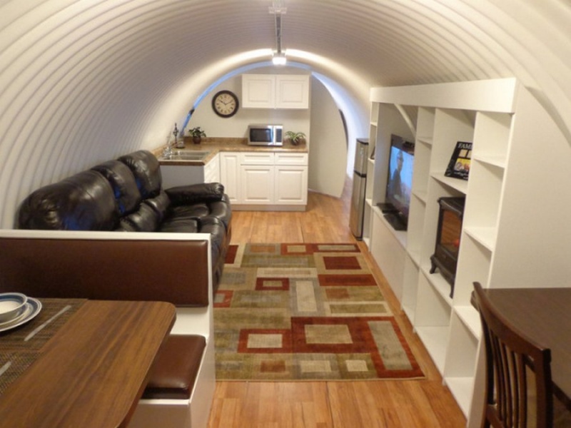 It Has a Nice Looking Living Room-Awesome House Built In An Underground Pothole