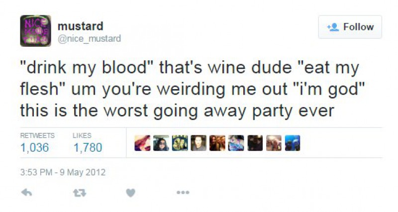 Going Away Party?-15 Tweets About God That Will Make You Laugh