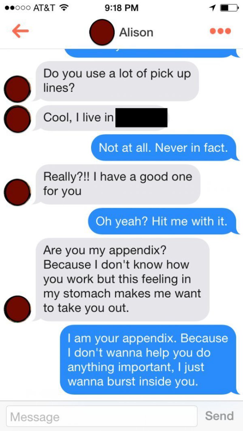 This Awesome Improvisation-15 Funniest Pickup Lines To Use On Tinder