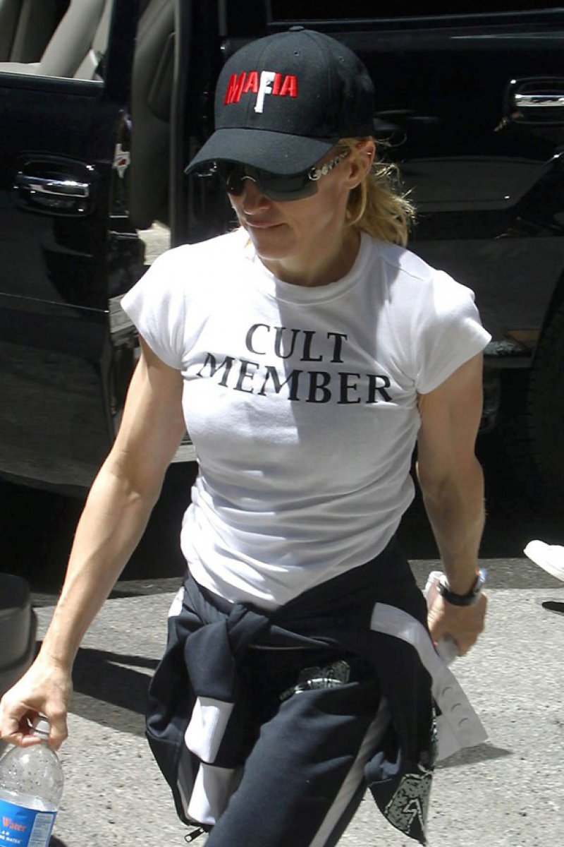 Madonna-12 Celebrities Wearing Funny T-Shirts