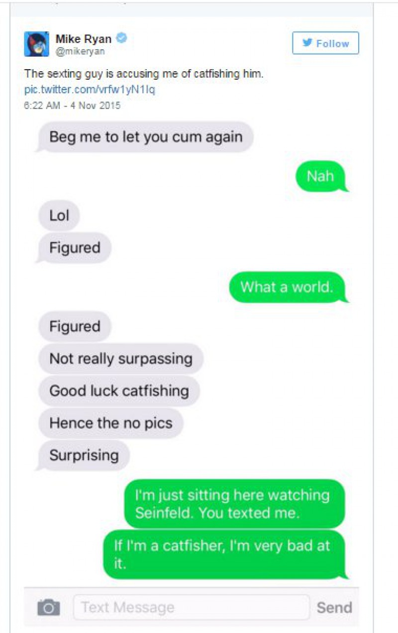 He Keeps Getting Those Sexts and Awkward Pics-Guy Hilariously Replies To Dick Pics He Got After A Stranger Gave Out His Number On Tinder