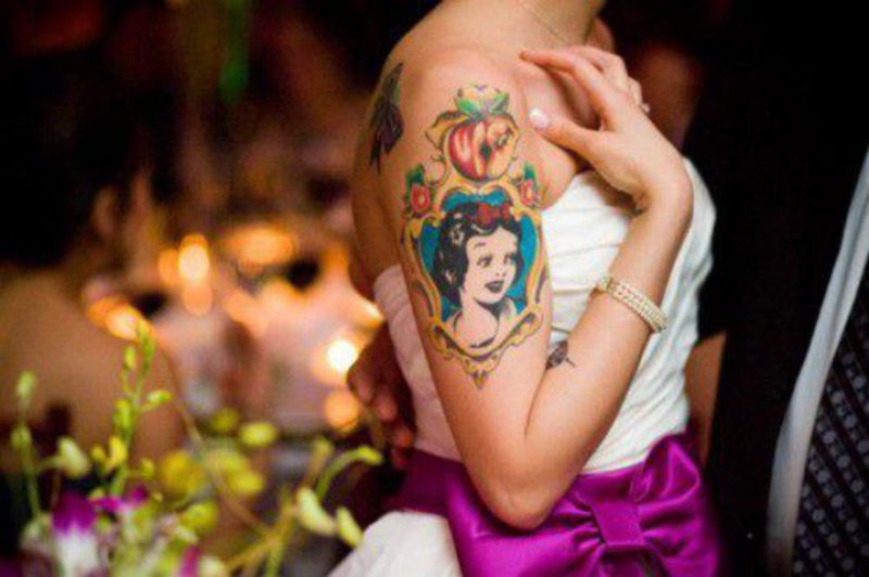 Snow White And The Apple-15 Cutest Disney Tattoos That Will Make You Want To Have One