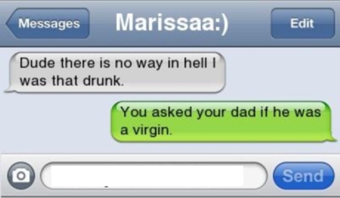 Dad, Are You a Virgin?-15 Funniest 'The Morning After Hangover' Texts 