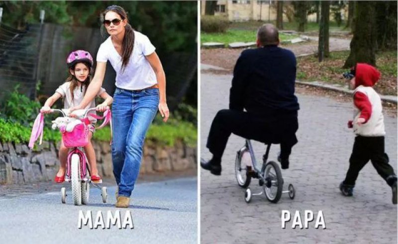 Teaching Time - Mom vs. Dad-15 Hilarious Differences Between Mom And Dad