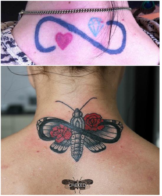 Butterfly-15 Best Tattoo Cover Ups Ever