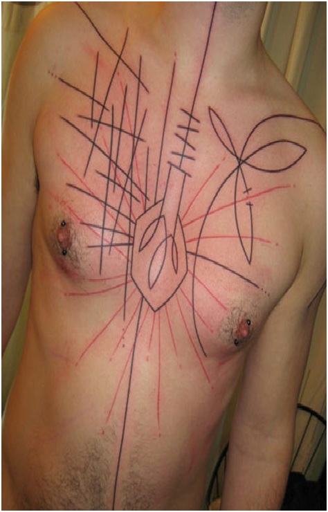 Scribble Tattoo-Top 15 Worst Chest Tattoos Ever