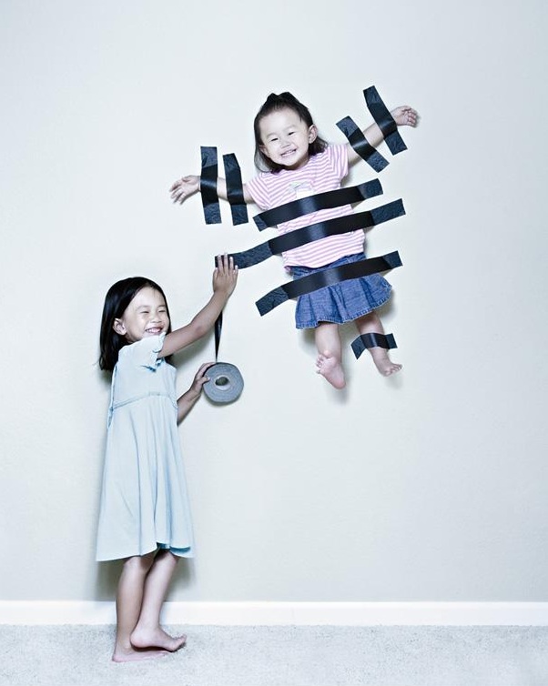 Let's stick her to the wall dad.-Crazy Photos Of Daughters By Their Dad