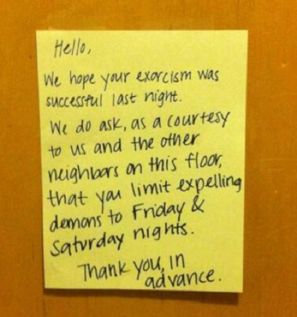 Well Said!-15 Aggressive Notes Left For Stupid Neighbors