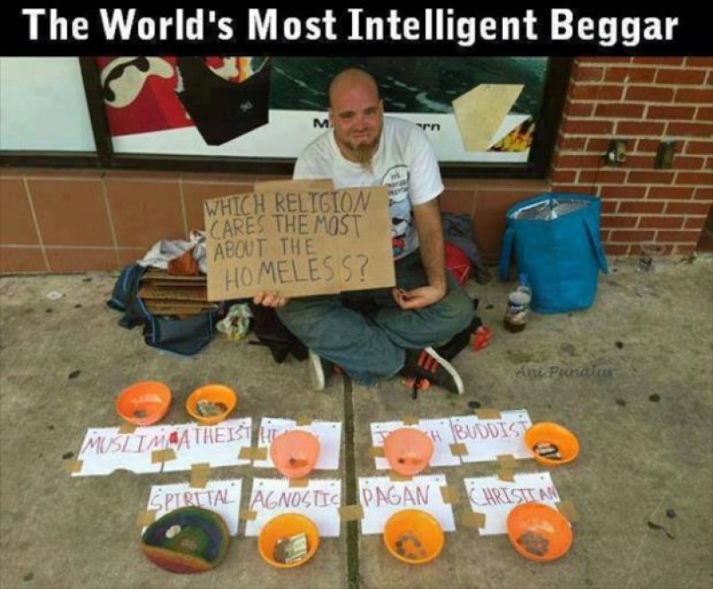 The Intelligent Homeless Man-15 Images That Make You Say 'Well Played Sir'.