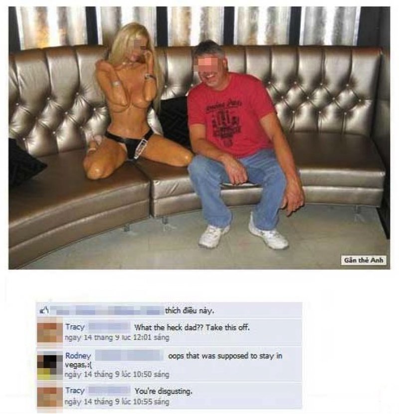 Dad Posted Inappropriate Las Vegas Trip Photos on Facebook-15 Most Embarrassing Dads On Facebook Ever