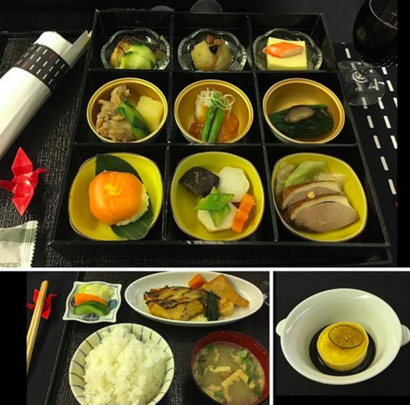 Japan Airlines-15 Airlines And The Food Served In The Economy Vs. Business Class