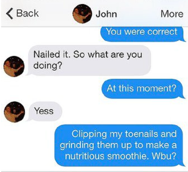 Scrumptious and Nutritious Toenail Smoothie!-15 Images Of Women Trolling Creepy Guys
