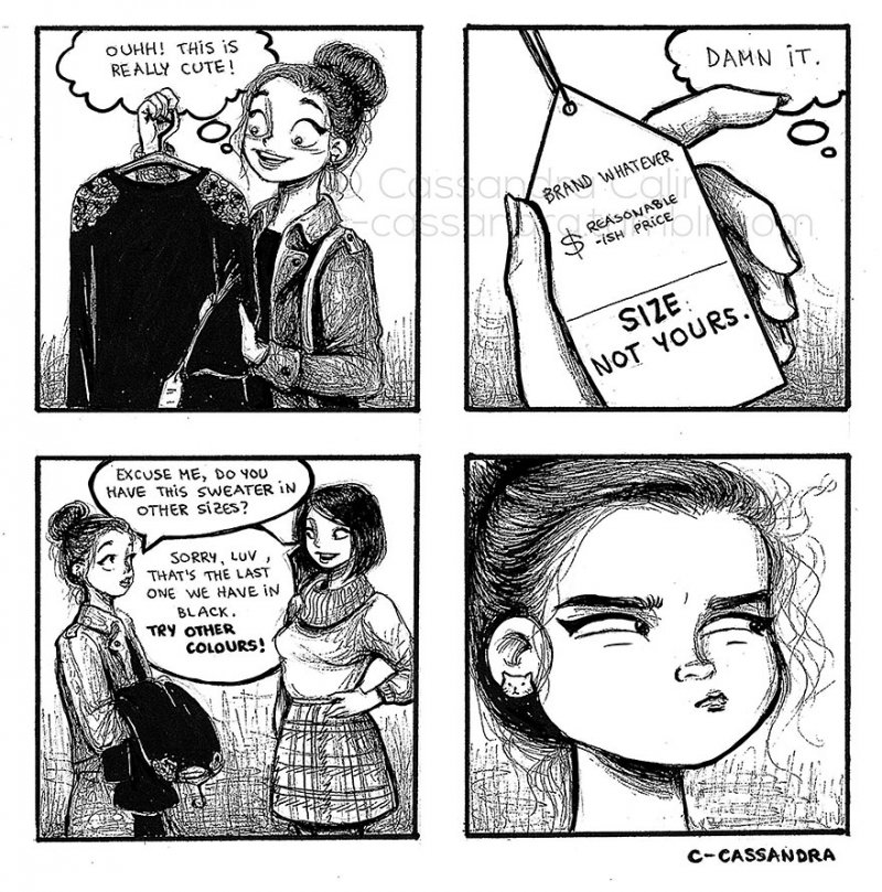 Size And Price Don't Go Hand in Hand-15 Comics That Perfectly Illustrate Everyday Struggles Of A Woman