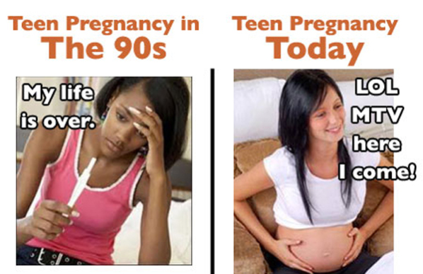 Teen Pregnancies: Then and Now-15 Images That Show Striking Differences Between Kids In 90s And Kids Today