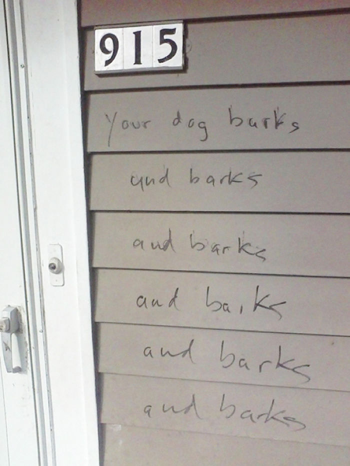 When Neighbor's Dog Doesn't Stop Barking-15 Aggressive Notes Left For Stupid Neighbors