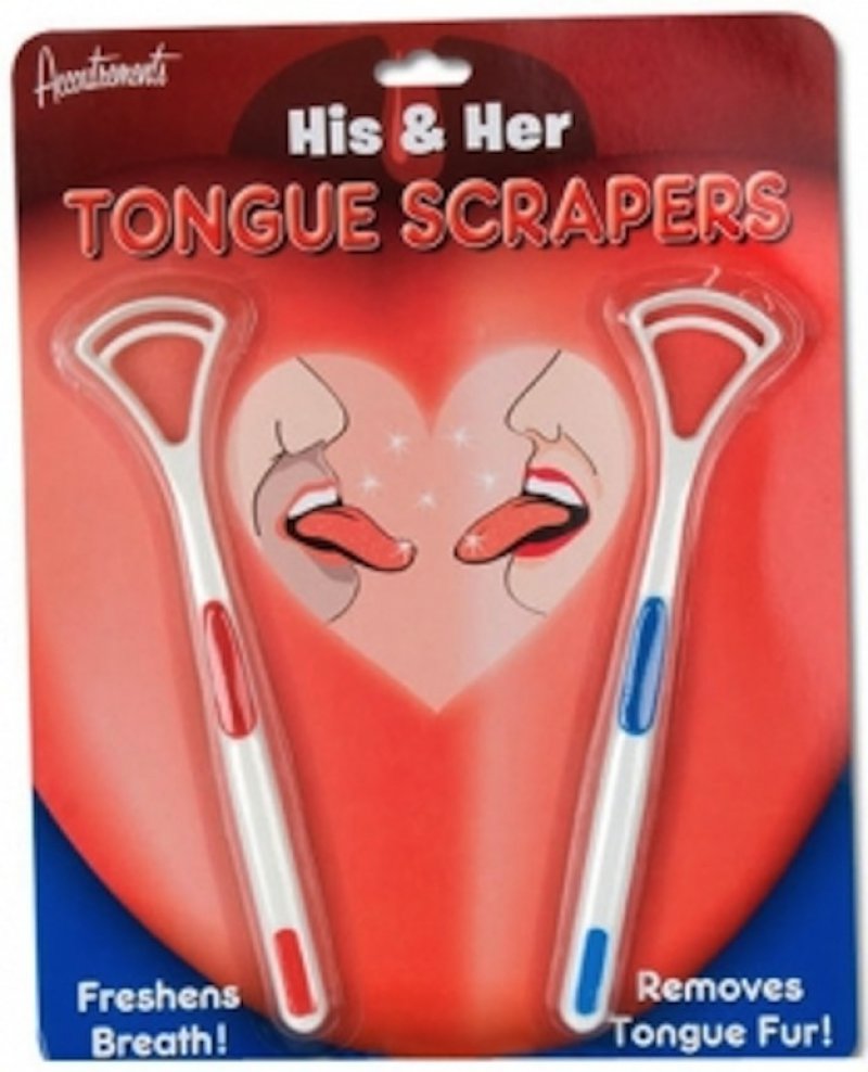 His and Her Tongue Scrapers-15 Disgusting Valentine's Day Gifts Ever