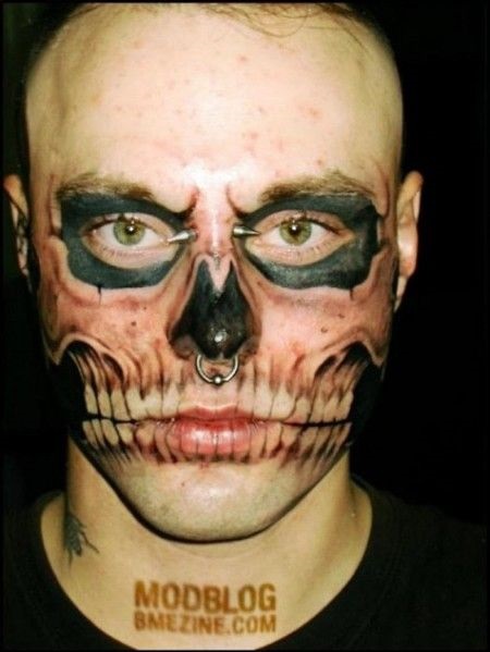 Taking Face Tattoo to an All New Level-15 People With Terrible Face Tattoos