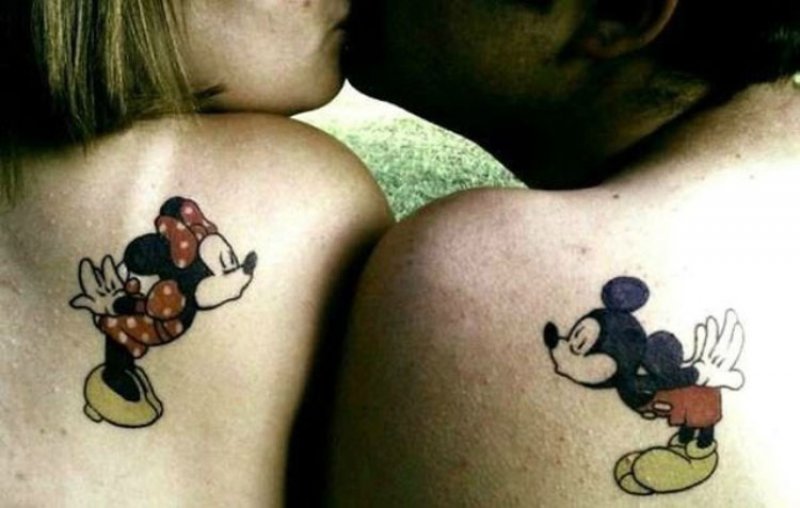 Minnie and Mickey-15 Cutest Disney Tattoos That Will Make You Want To Have One