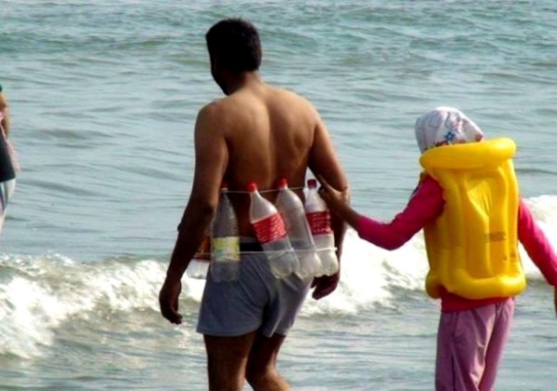 This Hilarious Life Jacket Alternative-18 Hilarious Beach Fails That Will Make You Laugh Out Loud