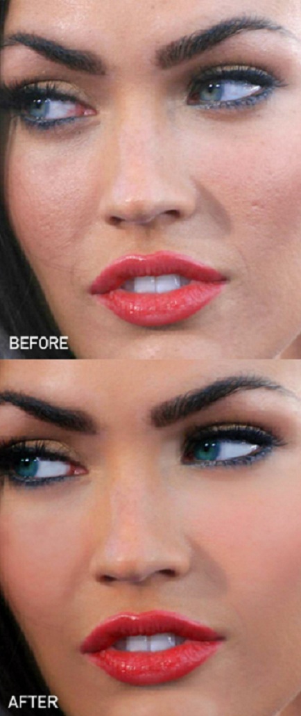 Megan Fox-Worst Celebrities Before And After Photoshop Pics