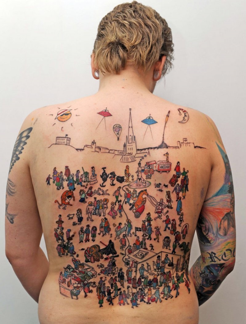 Where's Waldo Tattoo -12 Amazing 3D Puzzle Tattoos Ever