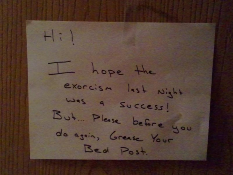 15 Funniest Notes Ever Left For Neighbors Having Sex Very Loud