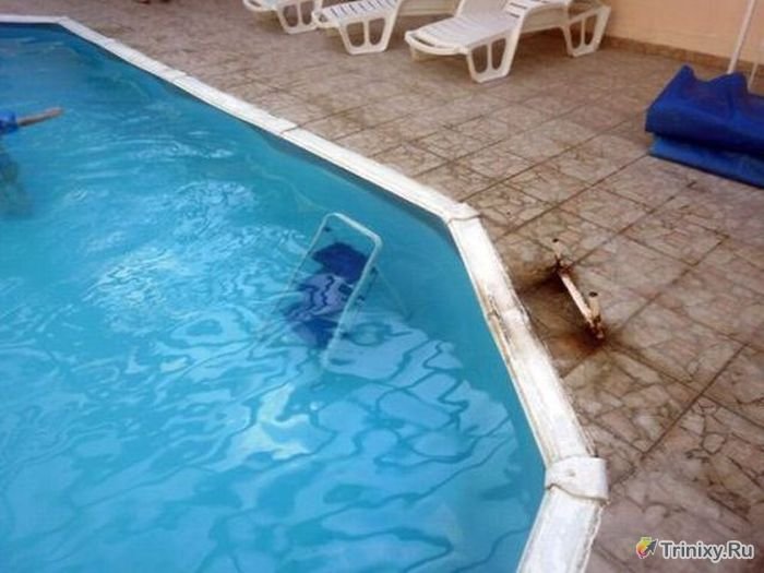 No Swimming Pool Ladder? No Problem!-15 Innovations That Are Super Genius