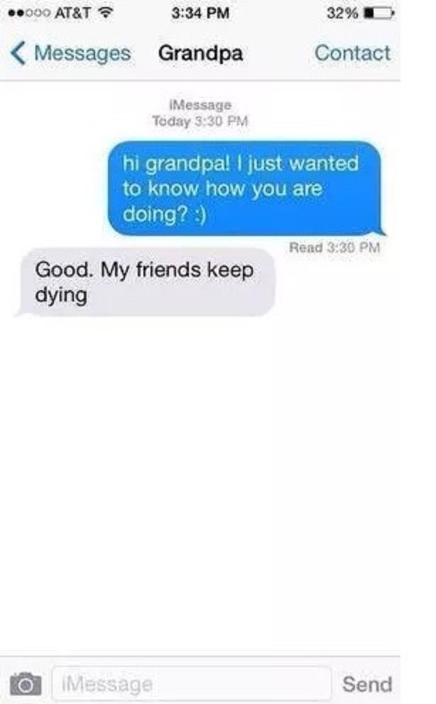 This Grumpy Grandpa-15 Hilarious Texts From Grandparents
