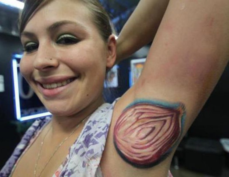Oh Yea, A Half Cut Onion-15 People Who Regretted Their Tattoos