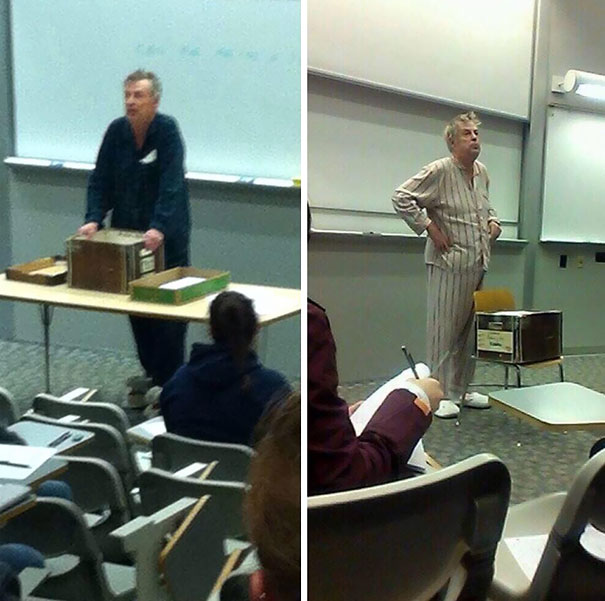 This Awesome Professor in Pajamas-15 Awesome Teachers Everyone Would Like To Have