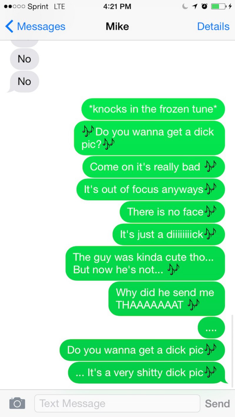 This Dick Song-15 Hilarious Comebacks To Unwanted Dick Pics