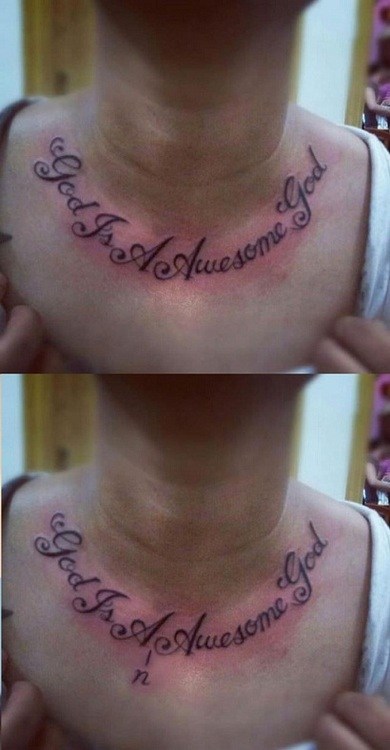 God-is-god-15 Worst Tattoo Spelling Mistakes Ever