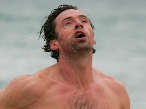Hugh jackman on beach-15 Stupidest Faces Our Favorite Celebrities Make 