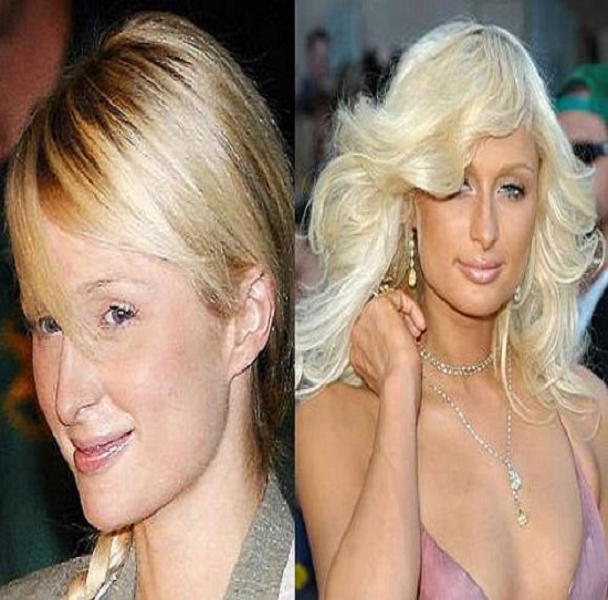 Paris Hilton-15 Celebrities With And Without Makeup