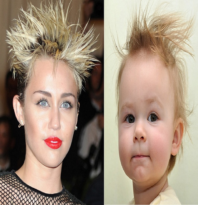 Miley Cyrus vs baby punk-9 Miley Cyrus Comparisons That Will Make You Laugh