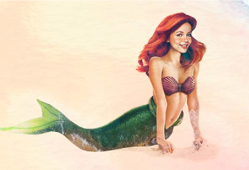 Ariel-The Little Mermaid..-Realistic Drawings Of Cartoon Characters