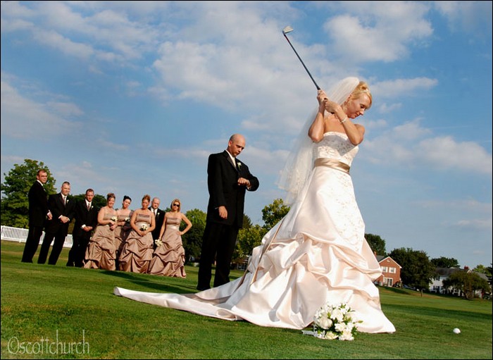 Now You Can Strike The Ball!!-Hilarious Wedding Photos