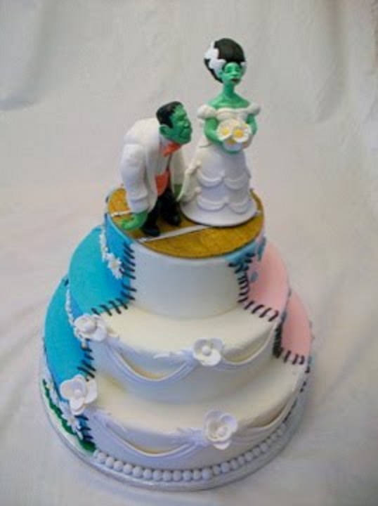 Frankenstein wedding cake-15 Weirdest Wedding Cakes You'll Ever See